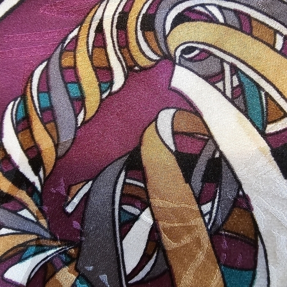 Pierre Cardin Vintage Paris Silk Abstract Mens Tie - Picture 3 of 5